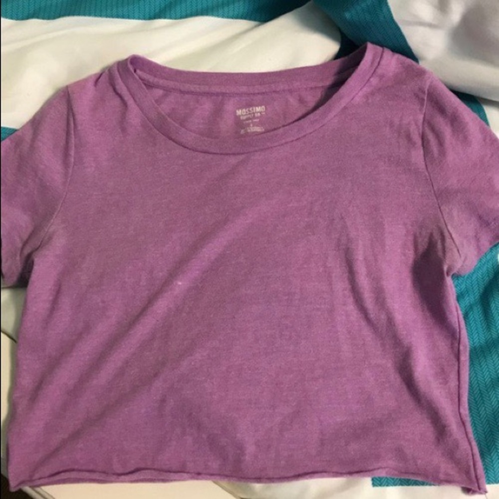 cropped purple top